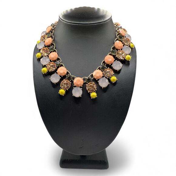 RJ Graziano Icy Pastel Runway Couture Flower Statement Necklace - Picture 3 of 4